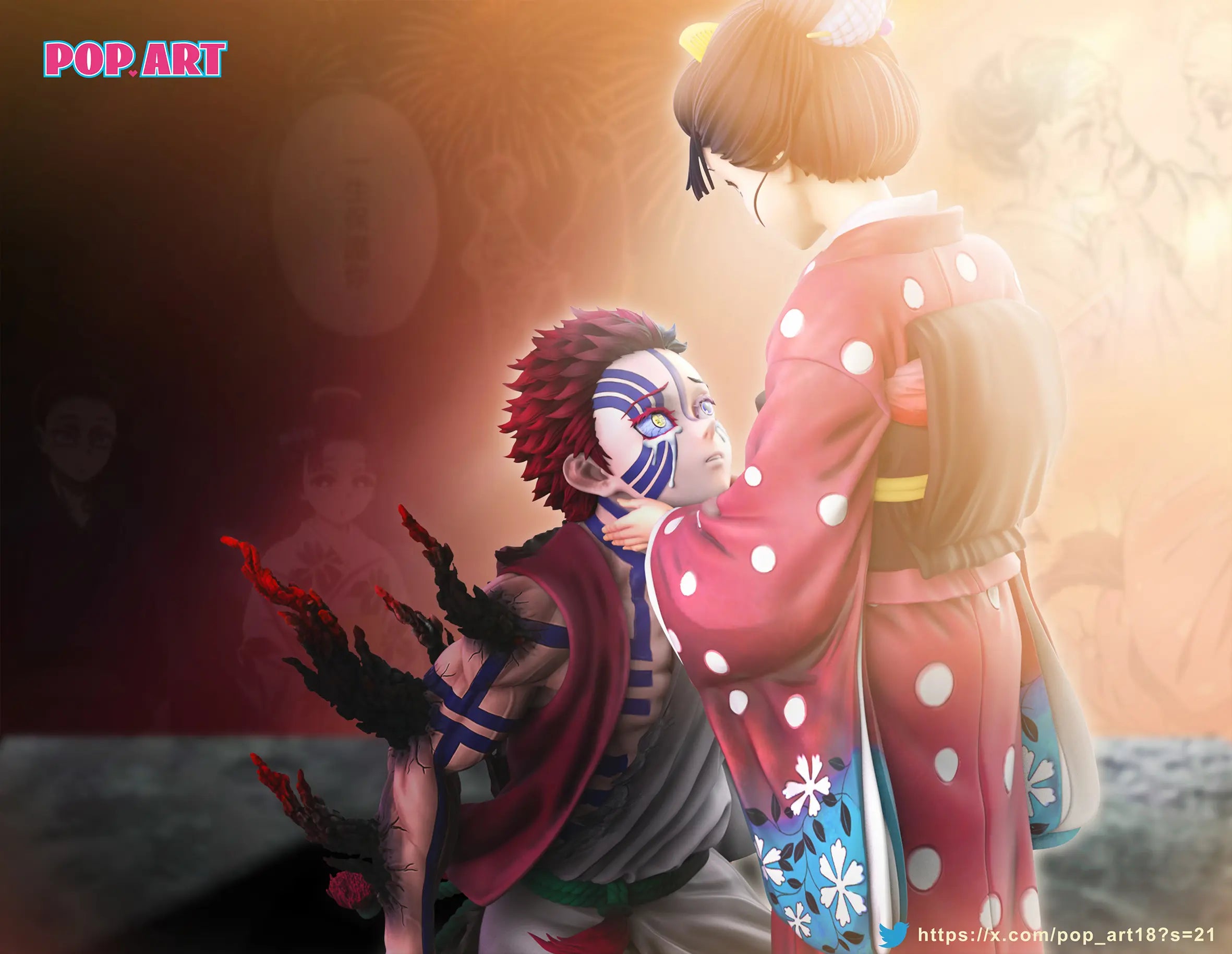 POP.ART Studio - Demon Slayer Akaza & Koyuki