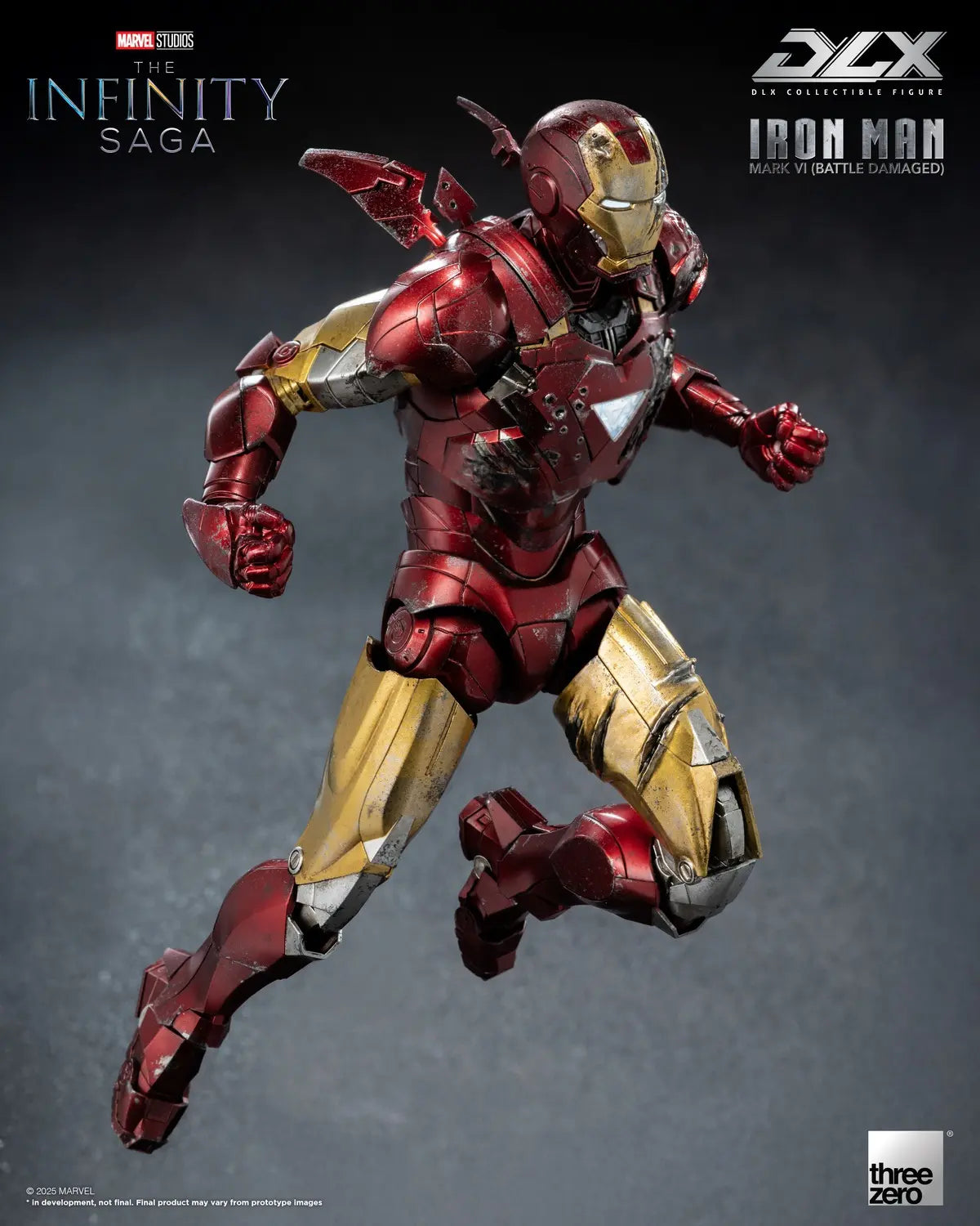 Threezero - Marvel Studios: The Infinity Saga DLX Iron Man Mark 6 Battle Damaged Version 3Z09180C0 (Licensed)