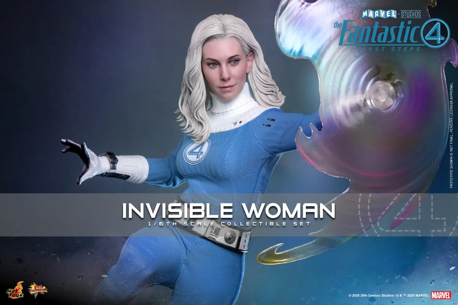Hottoys - The Fantastic Four: First Steps Invisible Woman and H.E.R.B.I.E. 1/6th scale Collectible Figure Set MMS823 MMS824 (Licensed)