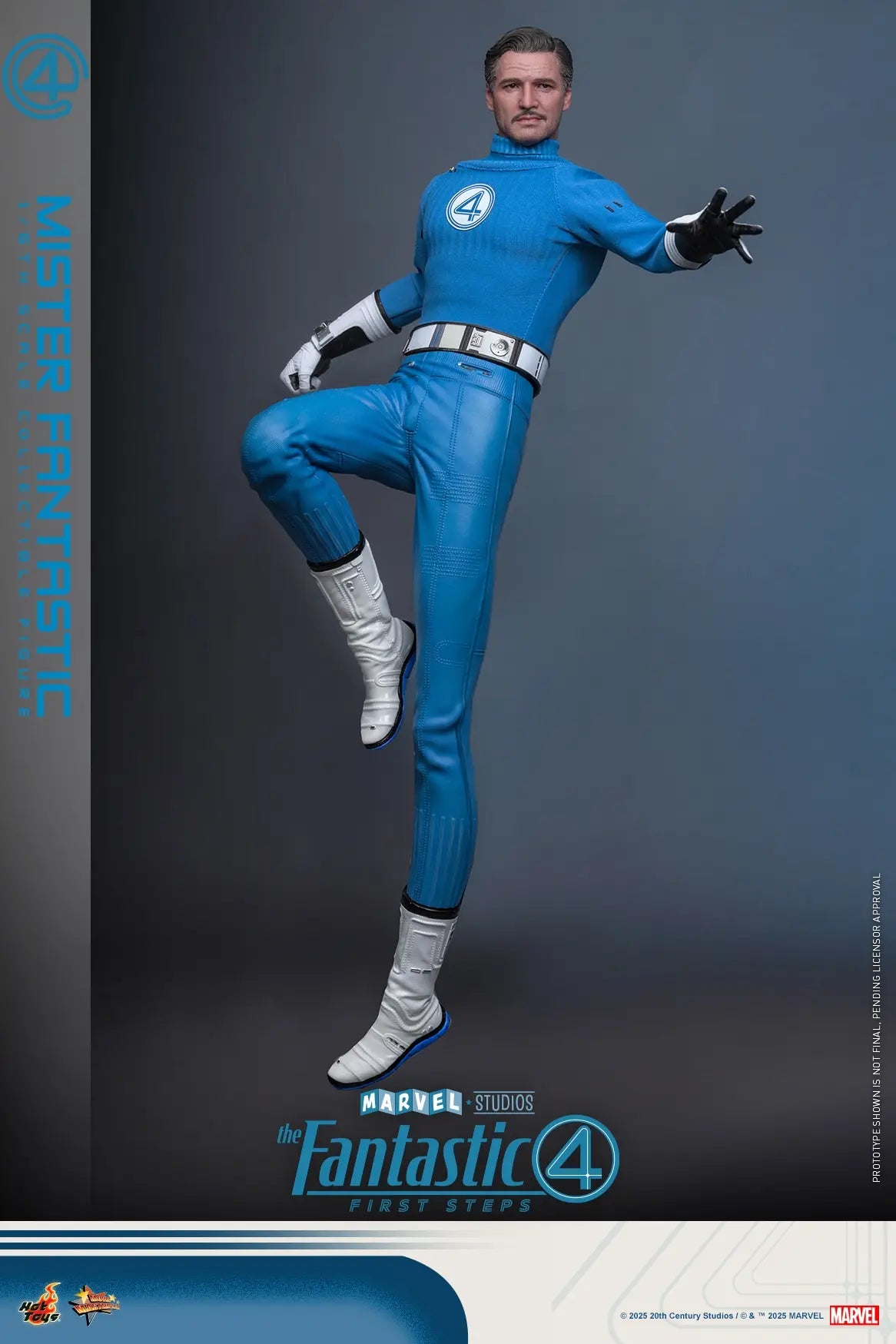 Hottoys - The Fantastic Four: First Steps Mister Fantastic and H.E.R.B.I.E. 1/6th scale Collectible Figure Set MMS821 MMS822 (Licensed)