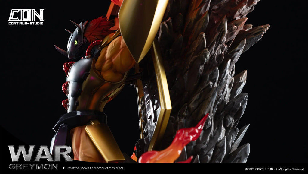 CONTINUE Studio - Digimon Light Sculpture Scene Series #1 War Greymon Gaia Energy Cannon