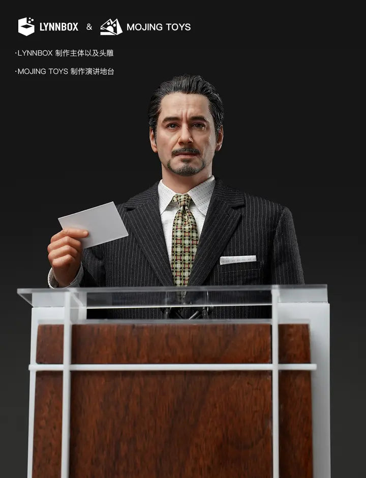 LYNNBOX Studio - Marvel 1/6 Iron Man Tony Stark Press Conference Suit & Podium Set