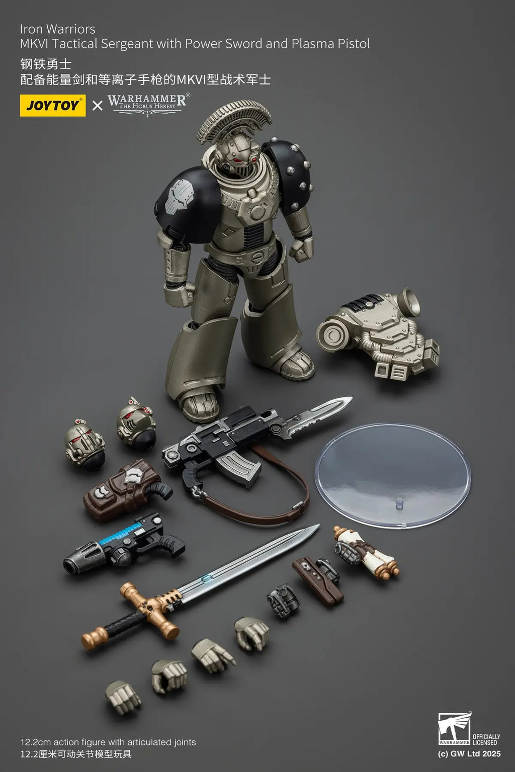 JOYTOY - 1/18 Iron Warrior MKVI Tactical Sergeant with Power Sword & Plasma Pistol JT01758 (Licensed)