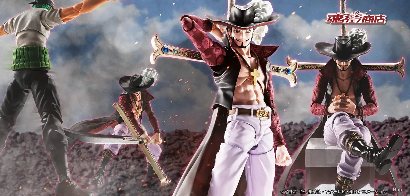 BANDAI - One Piece S.H.Figuarts Dracule Mihawk Hawkeye (Licensed)