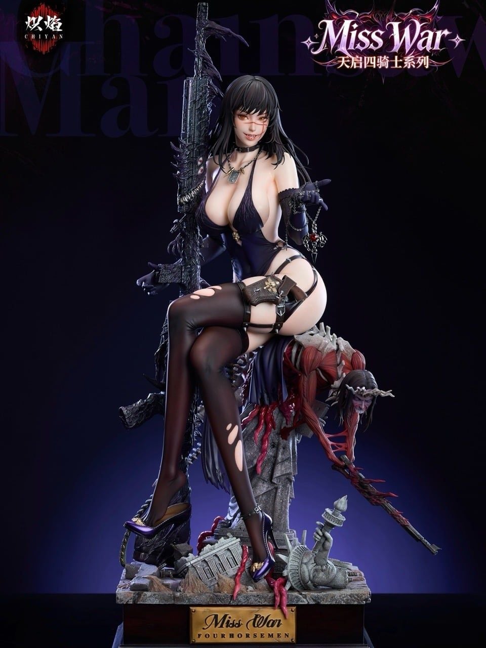 Miss War Yoru Chainsaw Man figura resina