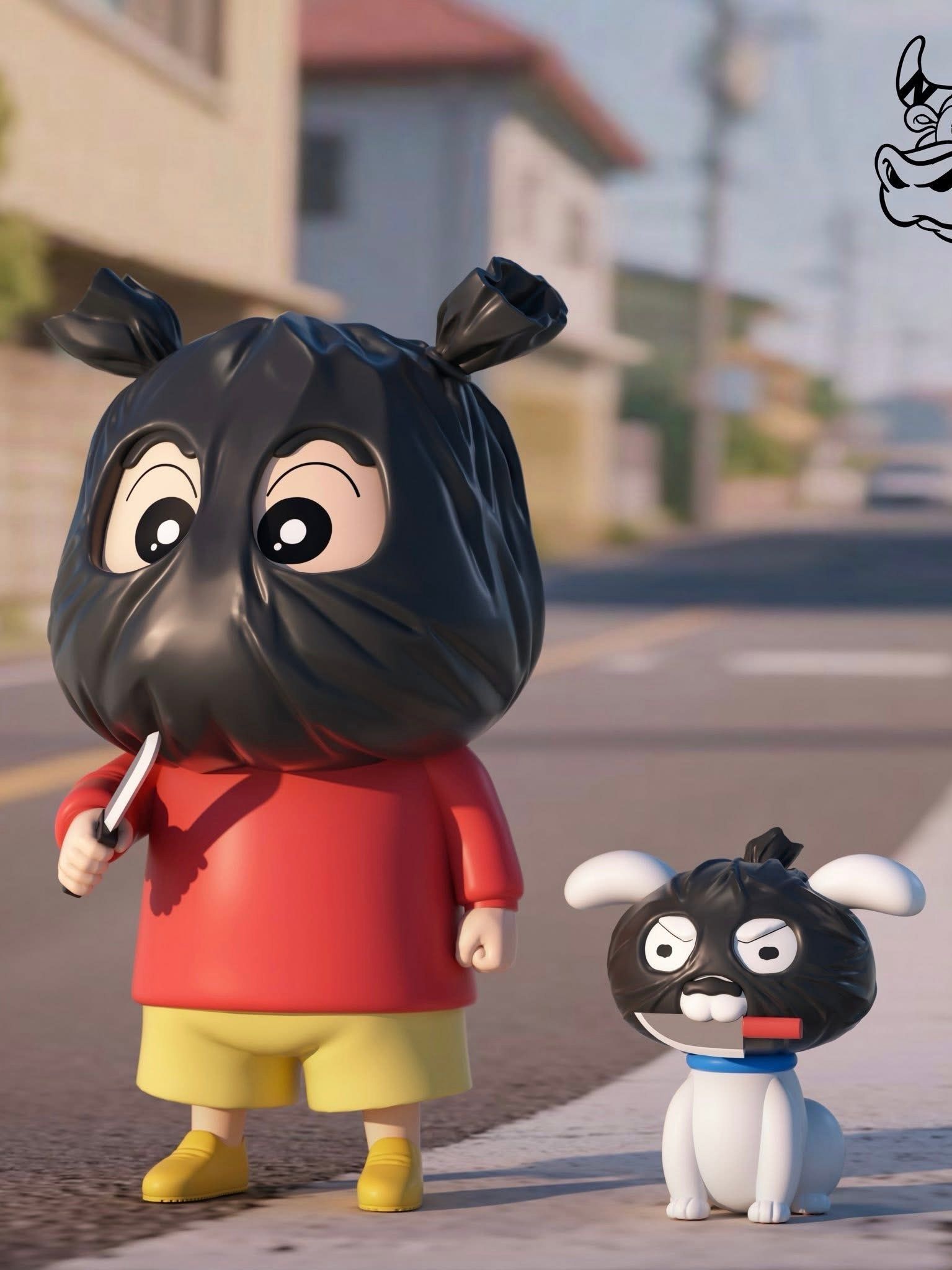 NIUZI Studio - Crayon Shin-chan Robbery Shinnosuke Nohara & Shiro