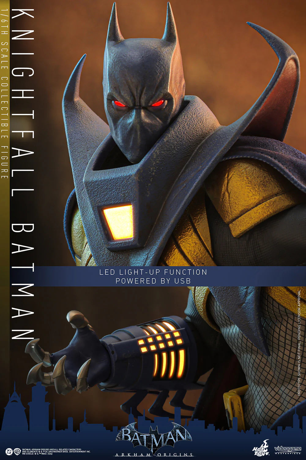 Hottoys - Batman Arkham Origins Knightfall Batman 16 scale Collectible Figure VGM74 (Licensed)