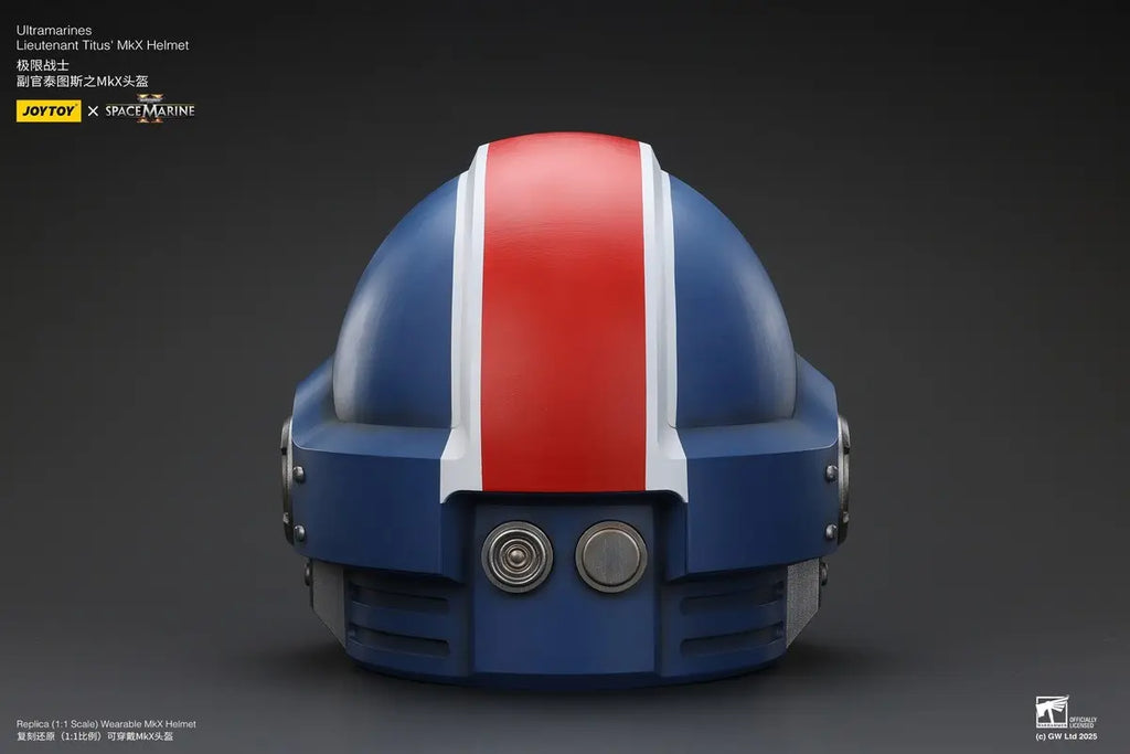 JOYTOY - Warhammer 40,000 Ultramarines Lieutenant Titus' MKX Helmet & Display Stand JT01741 JT01697 (Licensed)
