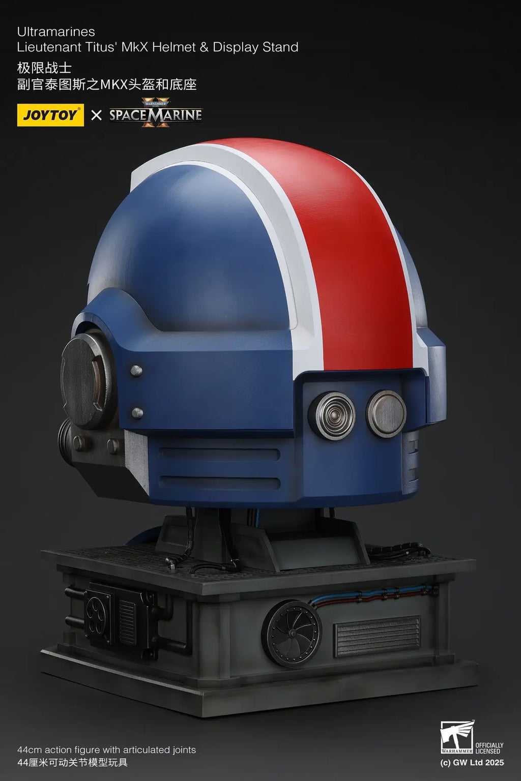 JOYTOY - Warhammer 40,000 Ultramarines Lieutenant Titus' MKX Helmet & Display Stand JT01741 JT01697 (Licensed)