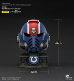 JOYTOY - Warhammer 40,000 Ultramarines Lieutenant Titus' MKX Helmet & Display Stand JT01741 JT01697 (Licensed)